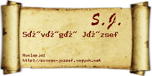 Sóvágó József névjegykártya