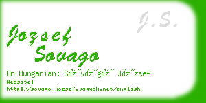 jozsef sovago business card